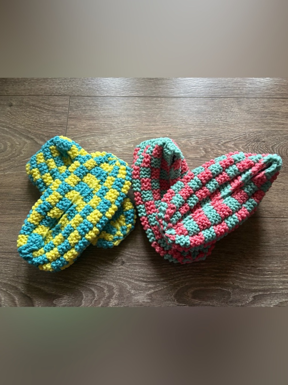 Handmade ( by me 🙂 ) women’s Phentex slippers. Shoe size 9. 2 for 28$